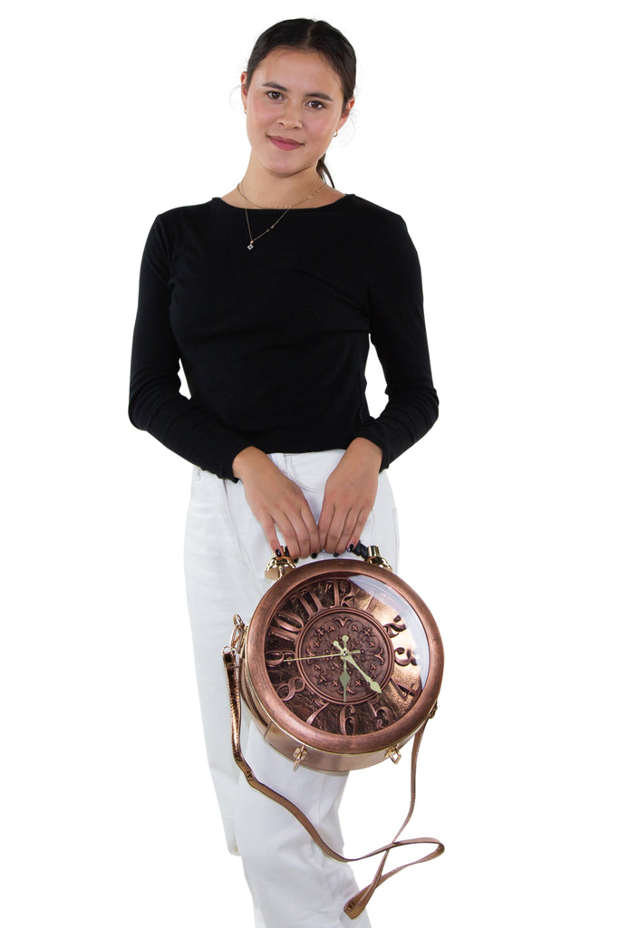 Fashion Pu Leather Purse Women Lady Shoulder Bag Vintage Clock Round Handbag  Messenger Crossbody | Fruugo BH